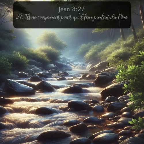 Segond Évangile selon Jean  ; image nature: image avec le verset biblique :Ils ne comprirent point qu&#039;il leur parlait du Père. ;  ; 8:27