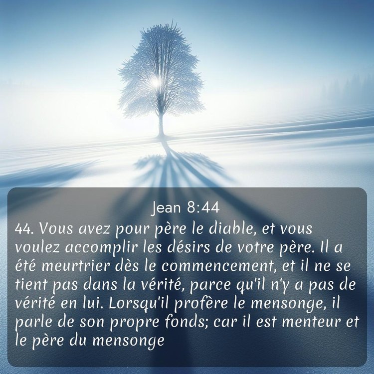 Segond Évangile selon Jean 8:44