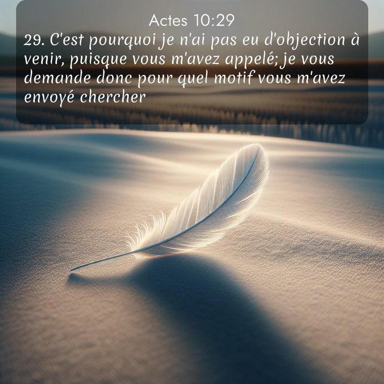 Segond Actes 10:29