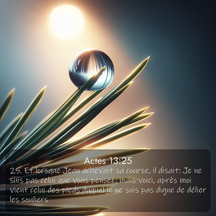 Segond Actes 13:25