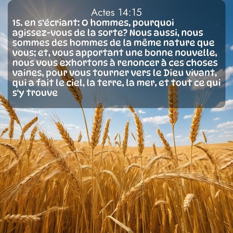 Segond Actes 14:15