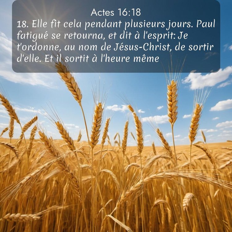 Segond Actes 16:18