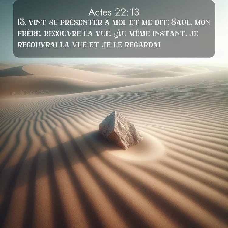 Bible Segond Actes 22:13