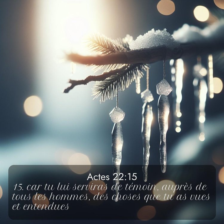 Bible Segond Actes 22:15