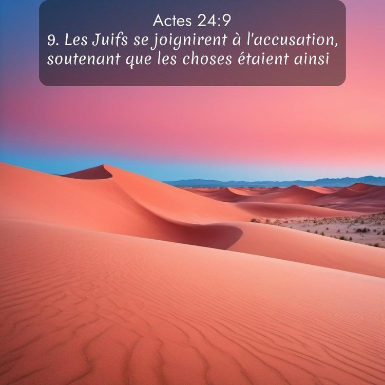 Segond Actes 24:9