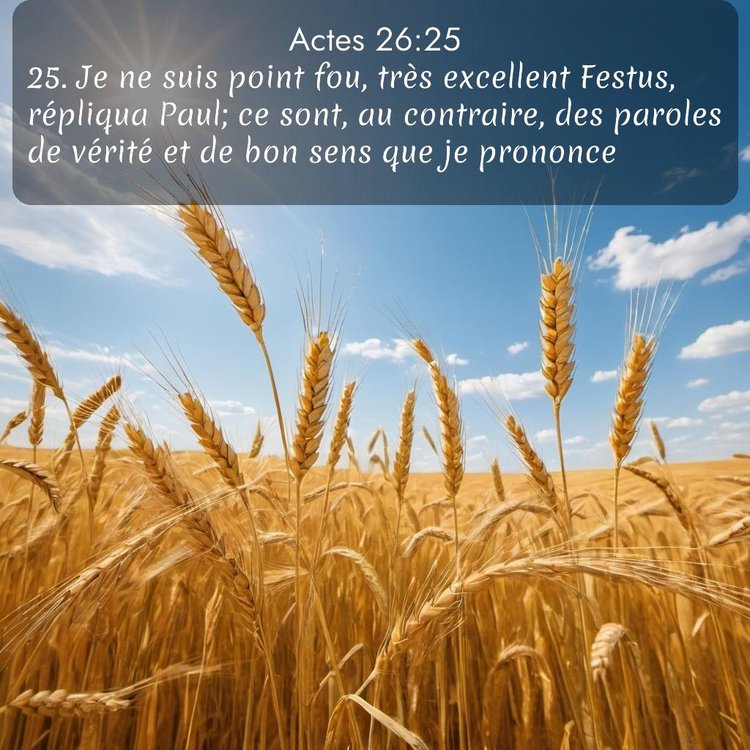 Segond Actes 26:25