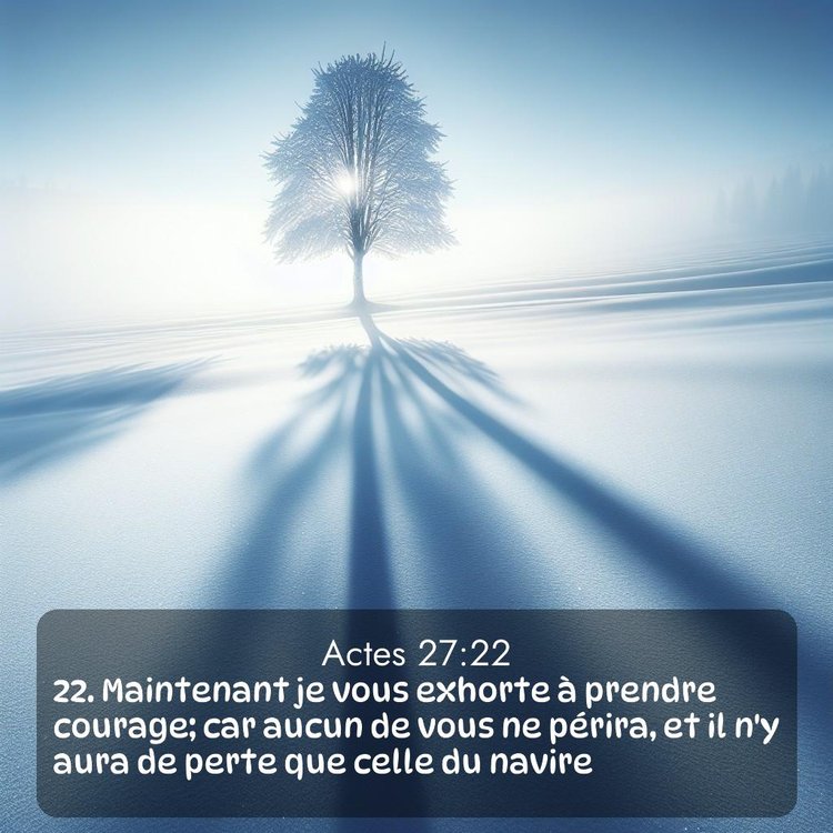 Segond Actes 27:22