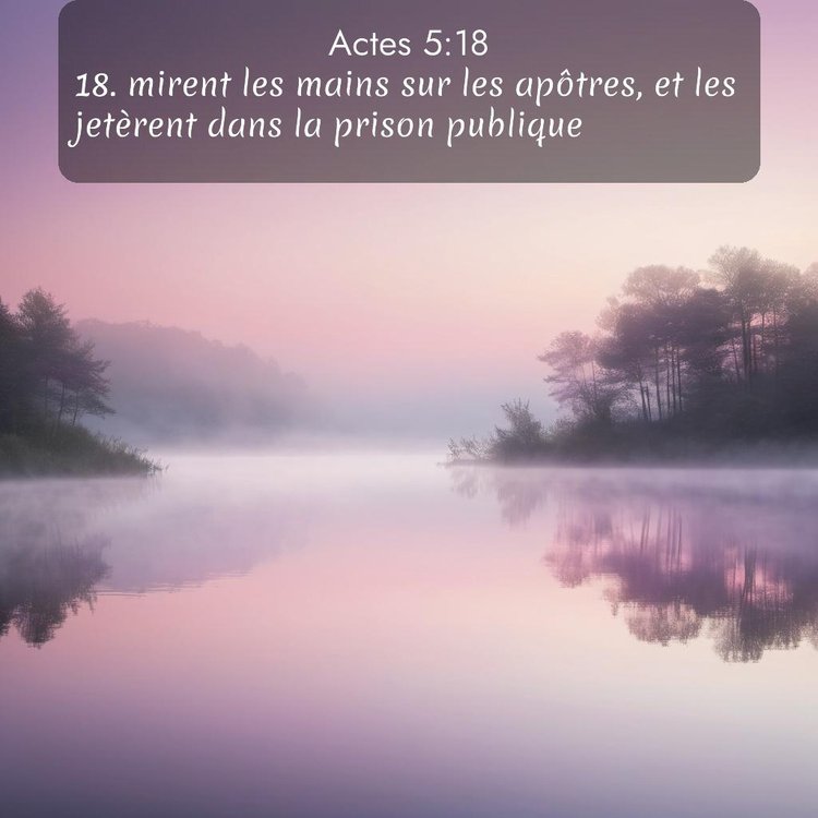 Segond Actes 5:18