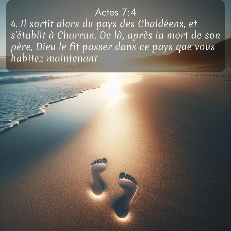 Segond Actes 7:4