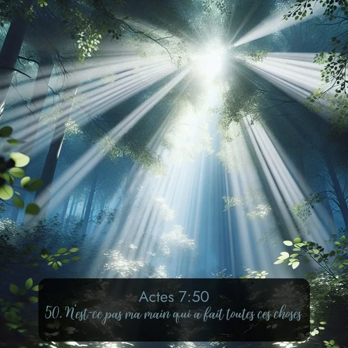Segond Actes  ; image nature: image avec le verset biblique :N&#039;est-ce pas ma main qui a fait toutes ces choses?... ;  ; 7:50