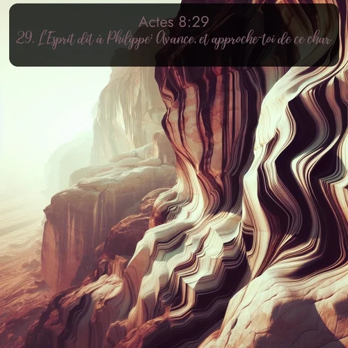 Segond Actes  ; image nature: image avec le verset biblique :L&#039;Esprit dit à Philippe: Avance, et approche-toi de ce char. ;  ; 8:29