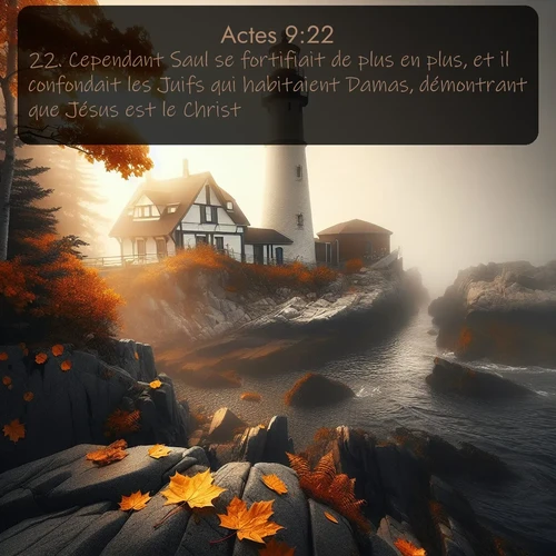 Segond Actes  ; image nature: image avec le verset biblique :Cependant Saul se fortifiait de plus en plus, et il confondait les Juifs qui habitaient Damas, démontrant que Jésus est le Christ. ;  ; 9:22