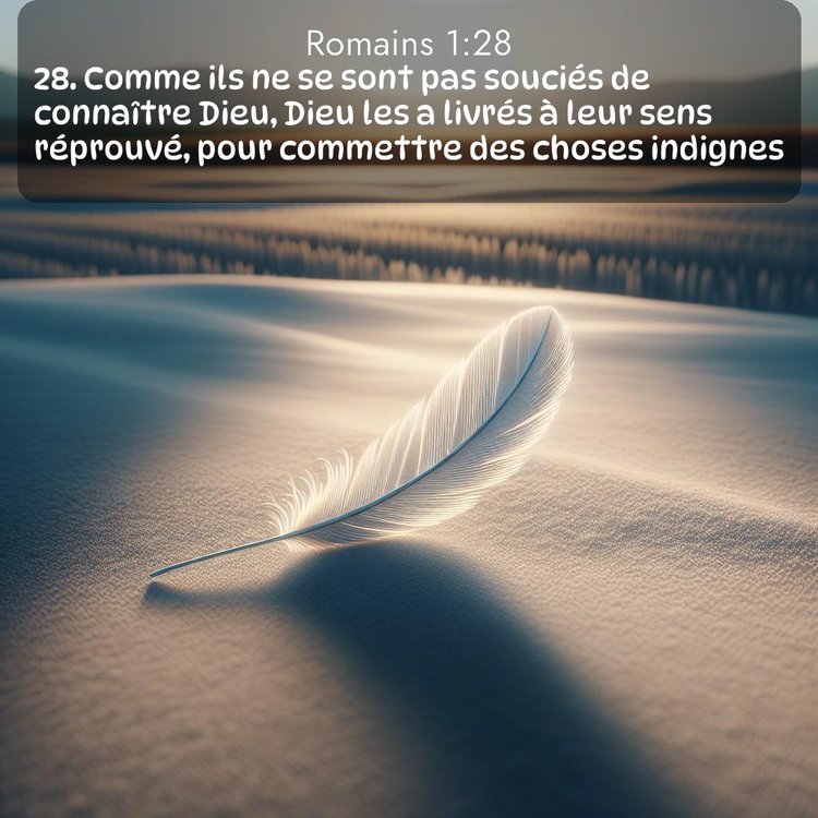 Segond Romains 1:28