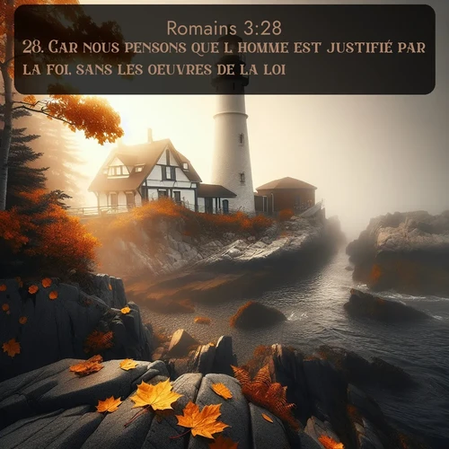 Segond Romains  ; image nature: image avec le verset biblique :Car nous pensons que l&#039;homme est justifié par la foi, sans les oeuvres de la loi. ;  ; 3:28