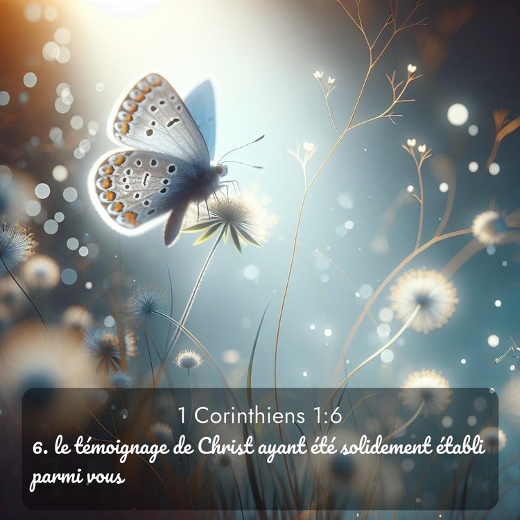 Segond 1 Corinthiens 1:6