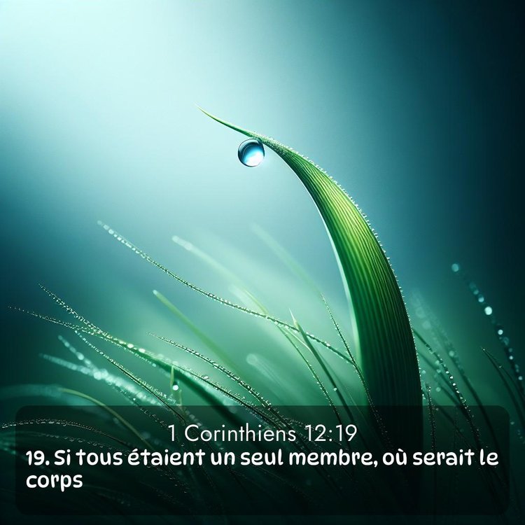 Segond 1 Corinthiens 12:19