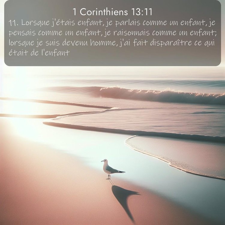 Segond 1 Corinthiens 13:11