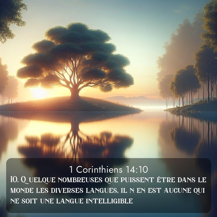 Segond 1 Corinthiens 14:10