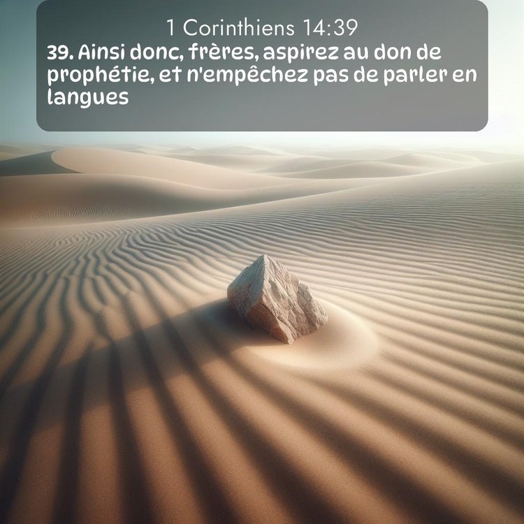 Segond 1 Corinthiens 14:39