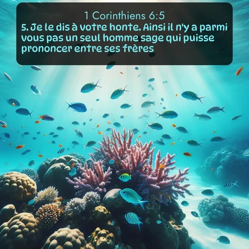 Segond 1 Corinthiens  ; image nature: image avec le verset biblique :Je le dis à votre honte. Ainsi il n&#039;y a parmi vous pas un seul homme sage qui puisse prononcer entre ses frères. ;  ; 6:5