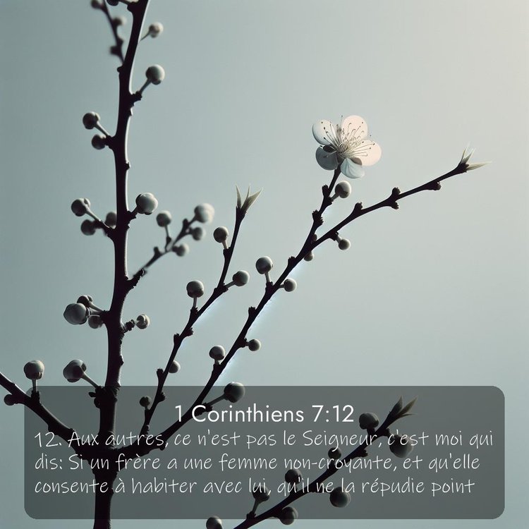 Segond 1 Corinthiens 7:12