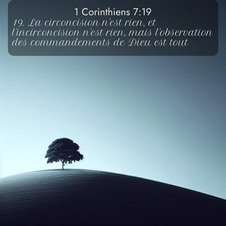 Segond 1 Corinthiens 7:19