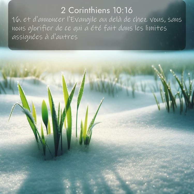 Segond 2 Corinthiens 10:16