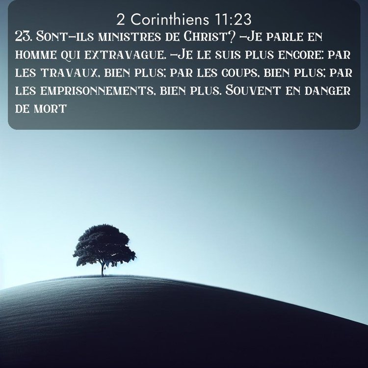 Segond 2 Corinthiens 11:23