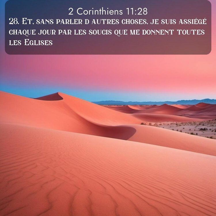 Segond 2 Corinthiens 11:28