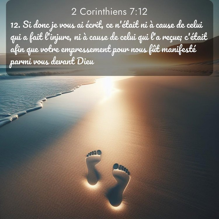 Segond 2 Corinthiens 7:12