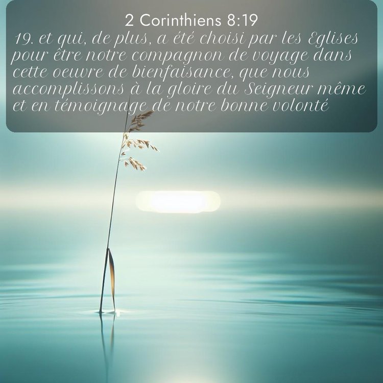 Segond 2 Corinthiens 8:19