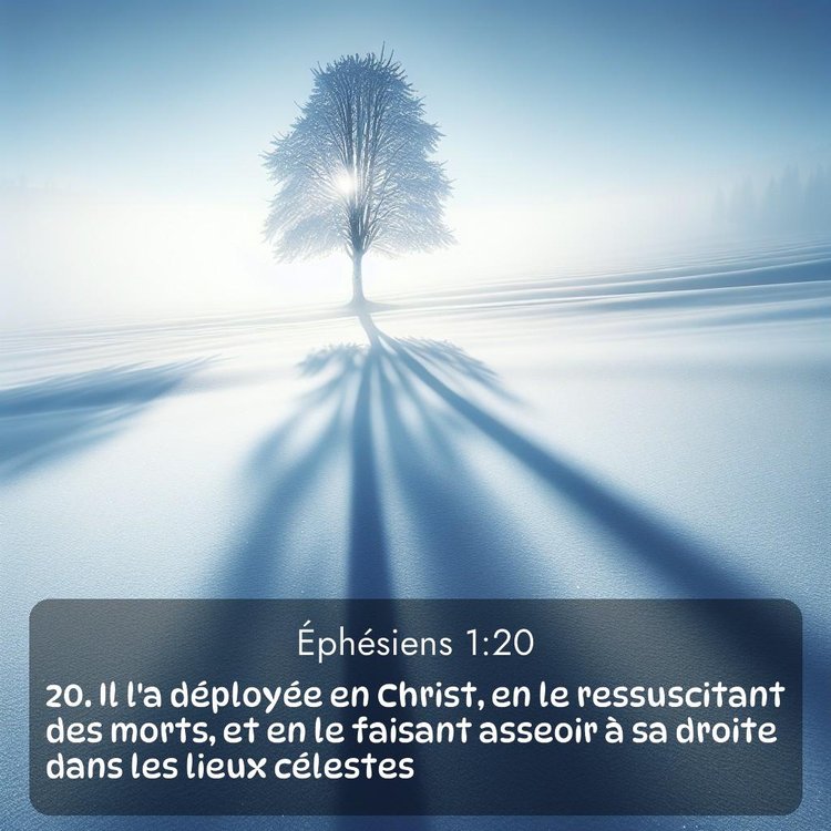 Segond Éphésiens 1:20