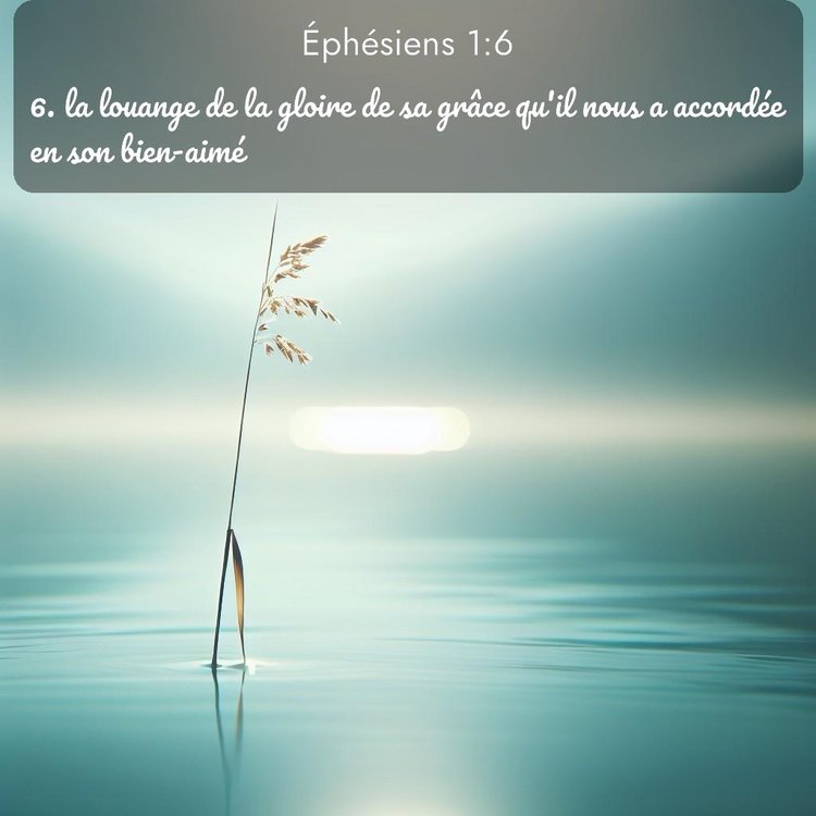 Segond Éphésiens 1:6