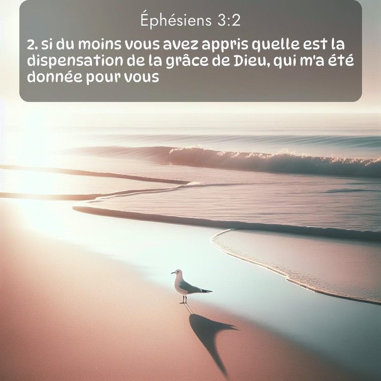 Segond Éphésiens 3:2