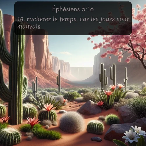 Segond Éphésiens  ; image nature: image avec le verset biblique :rachetez le temps, car les jours sont mauvais. ;  ; 5:16