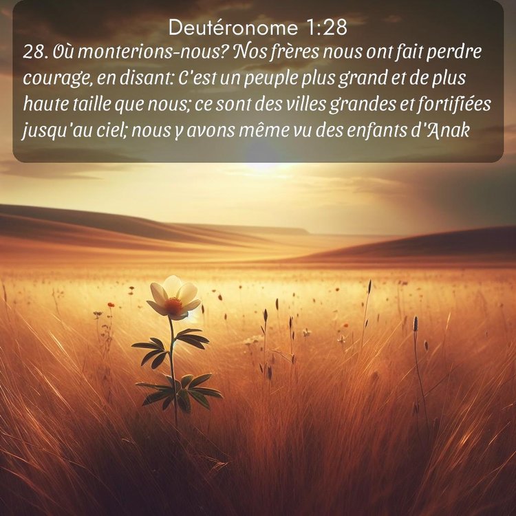 Segond Deutéronome 1:28