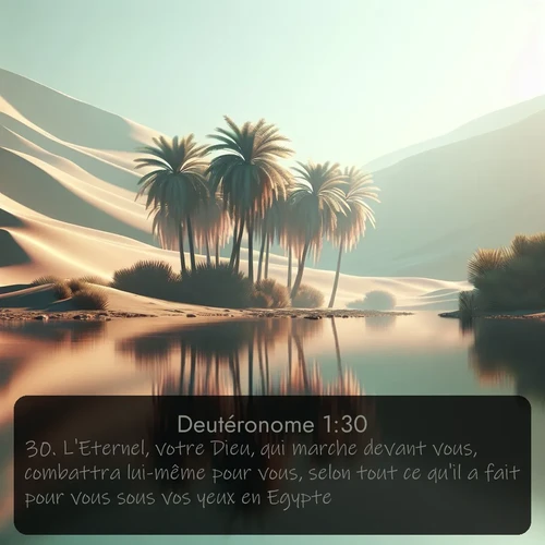 Segond Deutéronome  ; image nature: image avec le verset biblique :L&#039;Eternel, votre Dieu, qui marche devant vous, combattra lui-même pour vous, selon tout ce qu&#039;il a fait pour vous sous vos yeux en Egypte, ;  ; 1:30