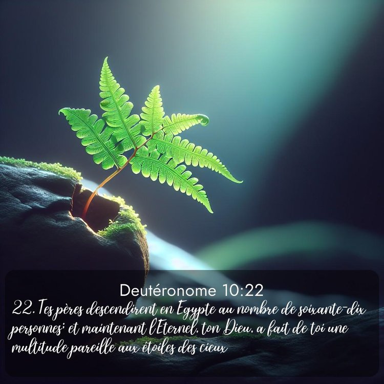 Segond Deutéronome 10:22