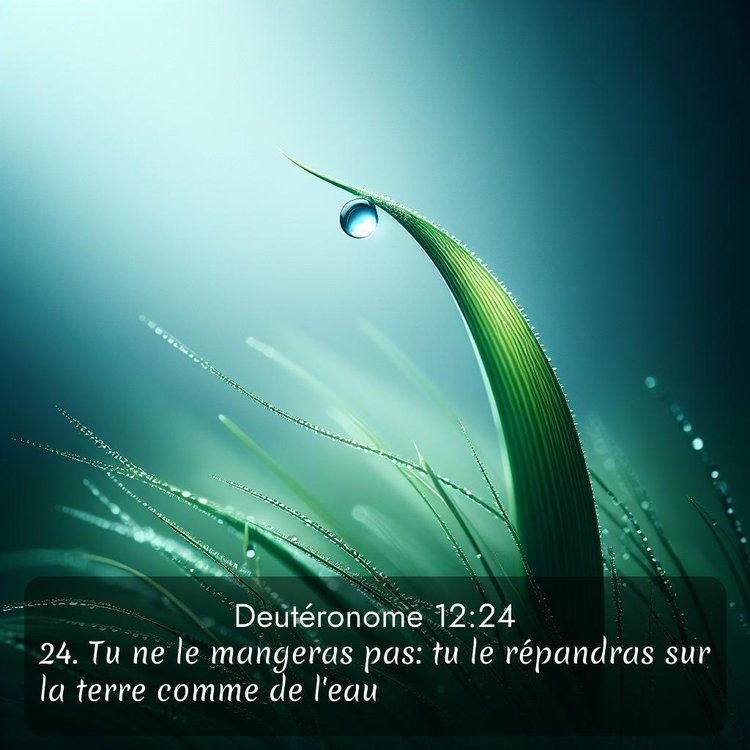 Segond Deutéronome 12:24