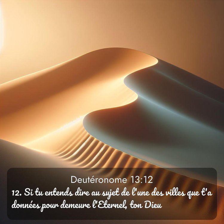 Segond Deutéronome 13:12