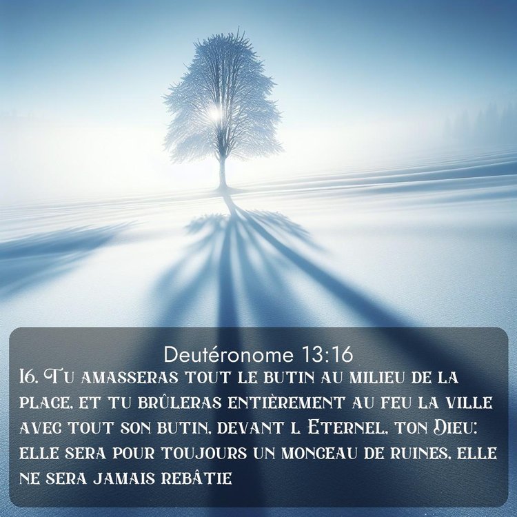 Segond Deutéronome 13:16