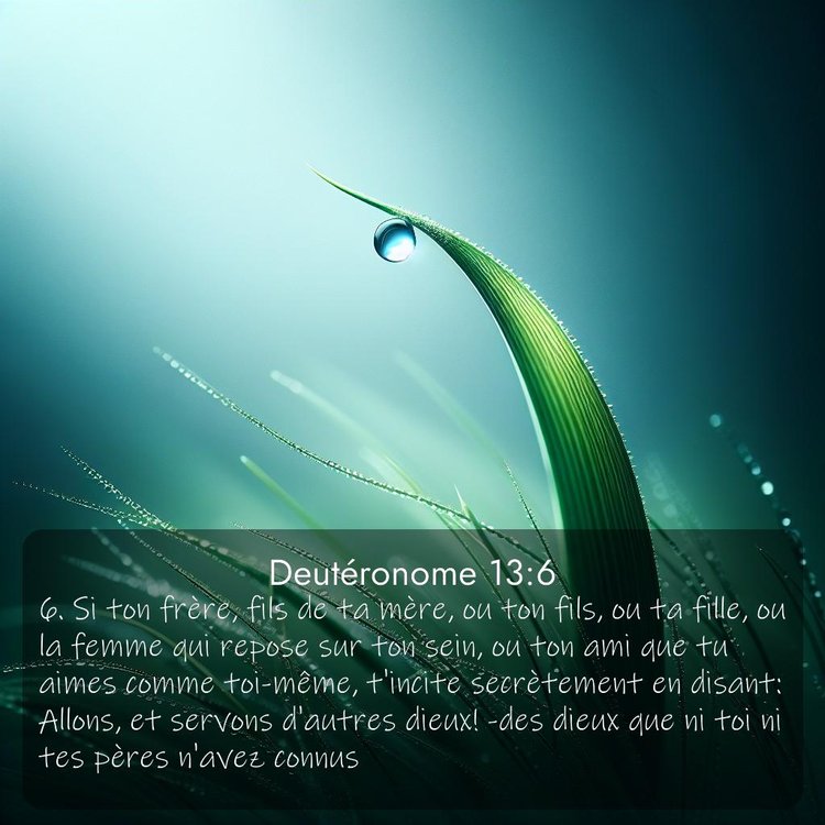 Segond Deutéronome 13:6