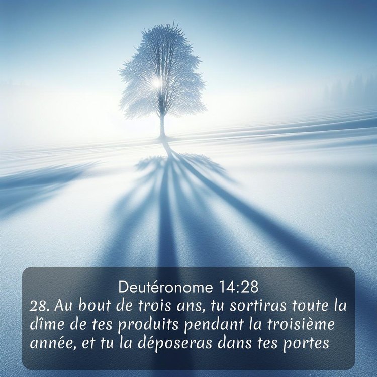 Segond Deutéronome 14:28