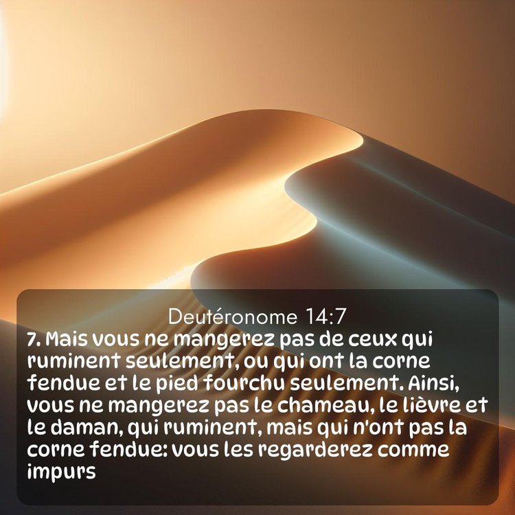 Segond Deutéronome 14:7