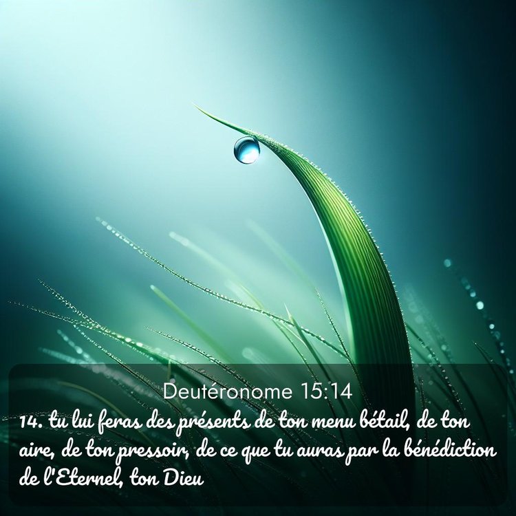 Segond Deutéronome 15:14