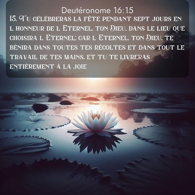 Segond Deutéronome 16:15