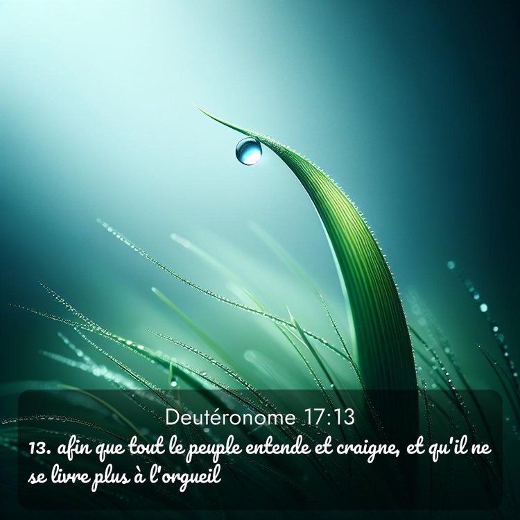 Segond Deutéronome 17:13