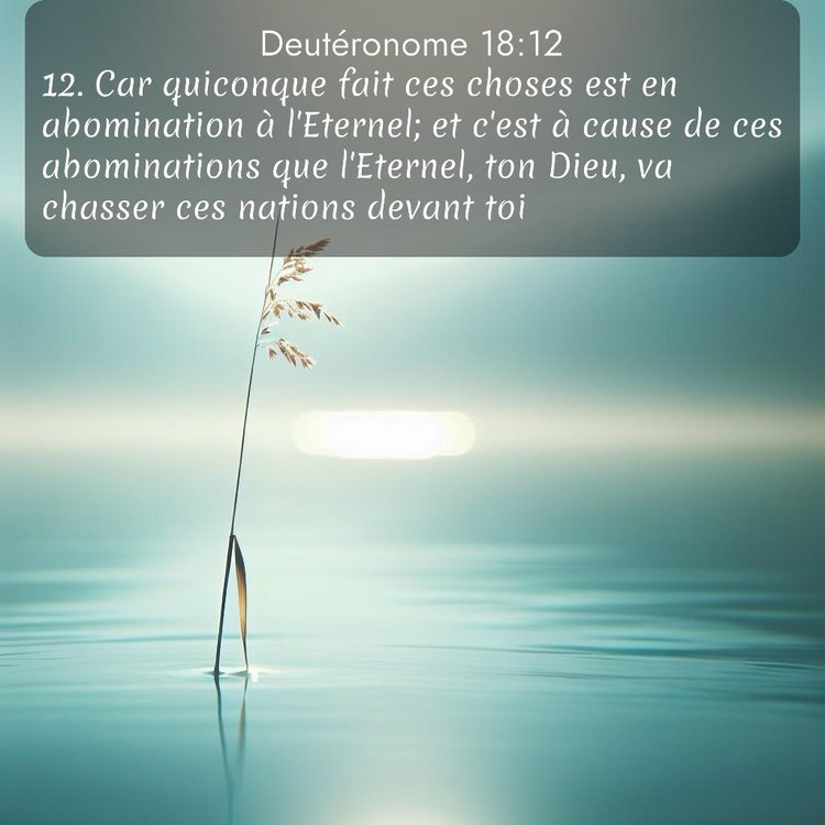 Segond Deutéronome 18:12