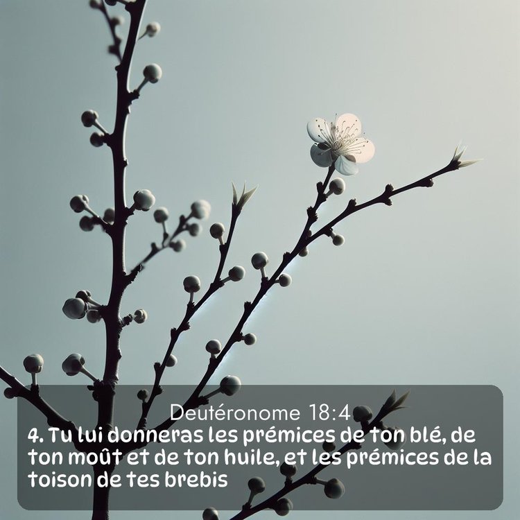 Segond Deutéronome 18:4