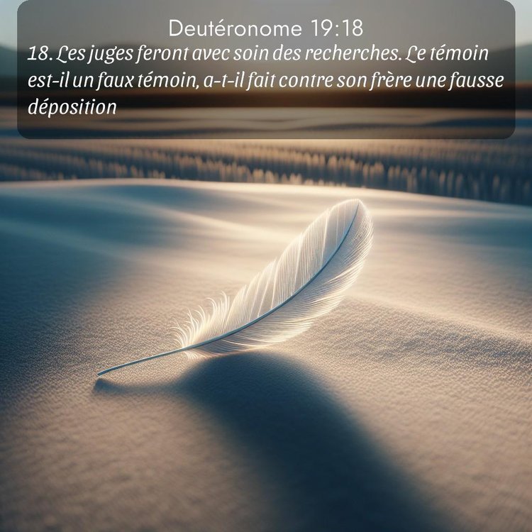 Segond Deutéronome 19:18